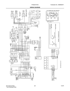 12 - Wiring Diagram Diagram and Parts List for FFSS2315TD0  Frigidaire Refrigerator