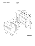 DOOR Diagram and Parts List for FFES3005LWB  Frigidaire Range
