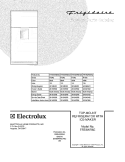 COVER Diagram and Parts List for FRT8WR6EW2  Frigidaire Refrigerator