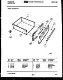 DRAWER PARTS Diagram and Parts List for GPG38BNW2  Frigidaire Range