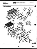 SHELVES AND SUPPORTS Diagram and Parts List for RT17F9WU3A  Gibson Refrigerator