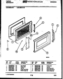 DOOR PARTS Diagram and Parts List for 56-2369-10-15  Tappan Microwave