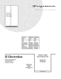 COVER Diagram and Parts List for FRS3R3JW0  Frigidaire Refrigerator