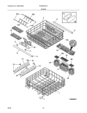 RACKS Diagram and Parts List for FDBB2840EC1  Frigidaire Dishwasher