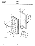DOOR Diagram and Parts List for TFU17M4EW0  Tappan Freezer