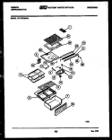 SHELVES AND SUPPORTS Diagram and Parts List for RT17F3WX4A  Gibson Refrigerator