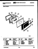 DOOR PARTS Diagram and Parts List for GF740NW1  Frigidaire Range