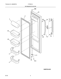 REFRIGERATOR DOOR Diagram and Parts List for LFUS2613LE0  Frigidaire Refrigerator
