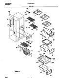 SHELVES Diagram and Parts List for FRS26ZNJSB1  Frigidaire Refrigerator