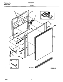 DOOR Diagram and Parts List for MDB421RFR3  Frigidaire Dishwasher