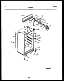 CABINET PARTS Diagram and Parts List for ATN130WK1  Frigidaire Refrigerator