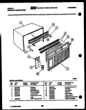 CABINET PARTS Diagram and Parts List for AM11C4EVA  Gibson Air Conditioner