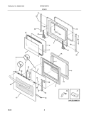 DOOR Diagram and Parts List for CPEB27S9FC4  Frigidaire Wall Oven