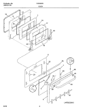 DOOR Diagram and Parts List for FEFB55CHSA  Frigidaire Range