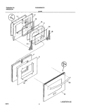 DOOR Diagram and Parts List for PLEB30S8CCC  Frigidaire Wall Oven
