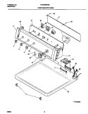 P16C0054 CONTROL PANEL Diagram and Parts List for FDE855RHS0  Frigidaire Dryer