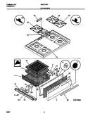 TOP / DRAWER Diagram and Parts List for MGF331BFWA  Frigidaire Range