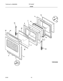 DOOR Diagram and Parts List for FEFL68GMF  Frigidaire Range