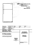 COVER Diagram and Parts List for FRT18B1BW0  Frigidaire Refrigerator