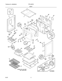 BODY Diagram and Parts List for FEFL58GSB  Frigidaire Range