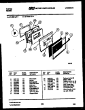 DOOR PARTS Diagram and Parts List for 31-2538-23-07  Tappan Range