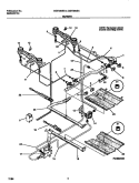 BURNER Diagram and Parts List for GGF353SADB  Gibson Range