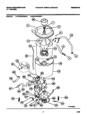 TUBS, HOSES, MOTOR Diagram and Parts List for WWX645RBD1  Frigidaire Washer