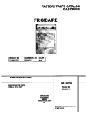 COVER Diagram and Parts List for FDG8971EW2  Frigidaire Dryer