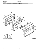 DOOR Diagram and Parts List for TGF334BCDG  Tappan Range