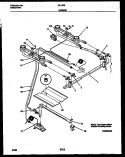 BURNER PARTS Diagram and Parts List for 30-1049-23-08  Tappan Range