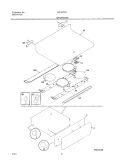 TOP / DRAWER Diagram and Parts List for FEF367CGSD  Frigidaire Range