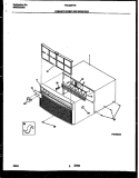 CABINET FRONT AND WRAPPER Diagram and Parts List for FAC056T7A1  Frigidaire Air Conditioner