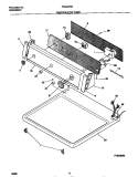 CONTROLS / TOP PANEL Diagram and Parts List for FDE436RET0  Frigidaire Dryer