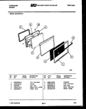 DOOR PARTS Diagram and Parts List for G31BPNL3  Frigidaire Range