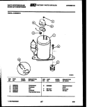 COMPRESSOR PARTS Diagram and Parts List for AC088M7B1  Frigidaire Air Conditioner