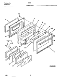 LOWER DOOR Diagram and Parts List for 72-3981-23-07  Tappan Range