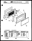 DOOR PARTS Diagram and Parts List for 56-2677-10-01  Tappan Microwave