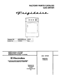 COVER Diagram and Parts List for FGR341AS0  Frigidaire Dryer