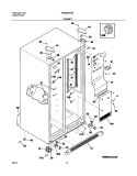CABINET Diagram and Parts List for FRS26KW3AQ3  Frigidaire Refrigerator