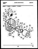 CABINET AND COMPONENT PARTS Diagram and Parts List for DGILL3  Frigidaire Dryer