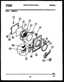 DOOR PARTS Diagram and Parts List for DG5520RW2  Frigidaire Dryer
