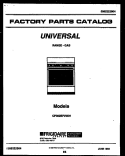 COVER Diagram and Parts List for CP302BP2W1  Frigidaire Range