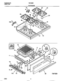 TOP / DRAWER Diagram and Parts List for TGF334BCDA  Tappan Range