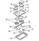 TOP FRAME, ELEMENTS Diagram and Parts List for RBD139NM0  Frigidaire Cooktop