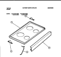 ELECTRIC COOKTOP Diagram and Parts List for 73-3751-00-04  Tappan Range