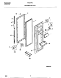 REFRIGERATOR DOOR Diagram and Parts List for FRS24WRCD3  Frigidaire Refrigerator