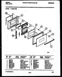 DOOR PARTS Diagram and Parts List for 11-2969-00-05  Tappan Wall Oven
