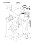 CABINET / TOP Diagram and Parts List for FCCW3000FS1  Frigidaire Washer