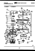 MOTOR PUMP PARTS Diagram and Parts List for DW4600PW1  Frigidaire Dishwasher