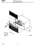 CABINET FRONT AND WRAPPER Diagram and Parts List for WAC103G1A1  Frigidaire Air Conditioner